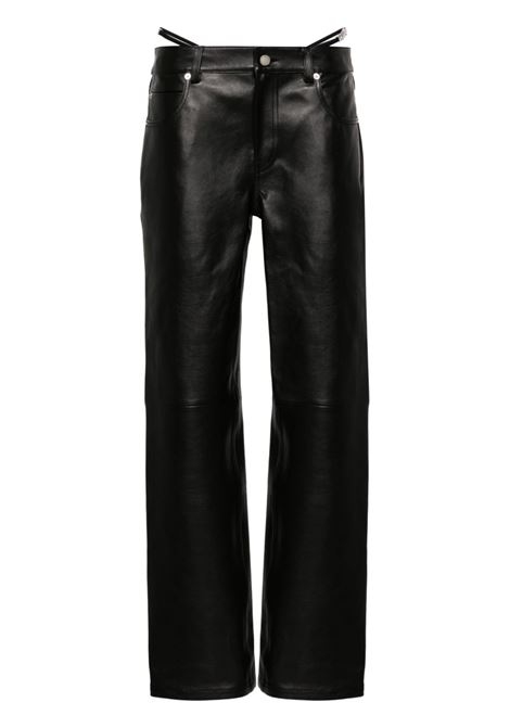 Pantaloni con logo in nero - donna